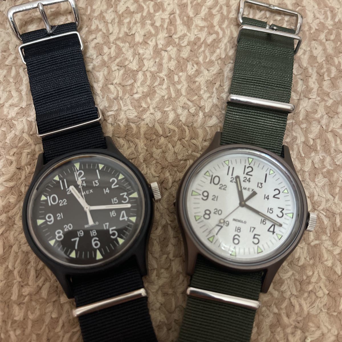 タイメックス TIMEX MK1 2本セット ブラック ホワイト phenix G10 NATO 