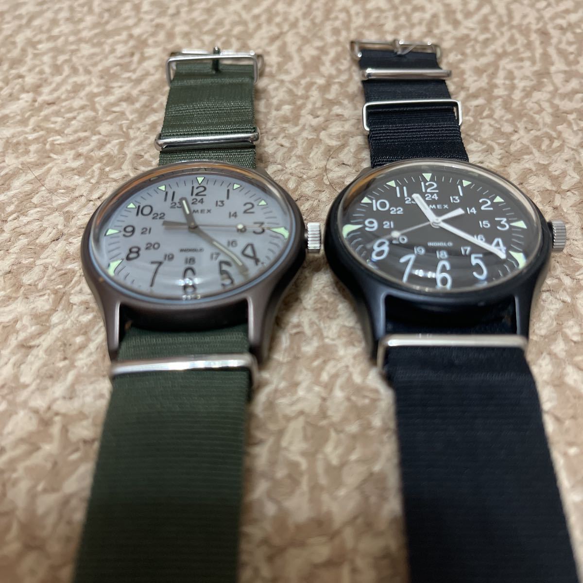 タイメックス TIMEX MK1 2本セット ブラック ホワイト phenix G10 NATO 