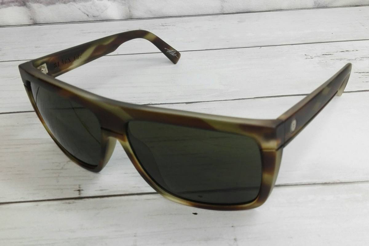 【美品】ELECTRIC エレクトリック サングラス ブラックトップ 偏光レンズ BLACK TOP MATTE OLIVE グリーン オリーブ ブラウン