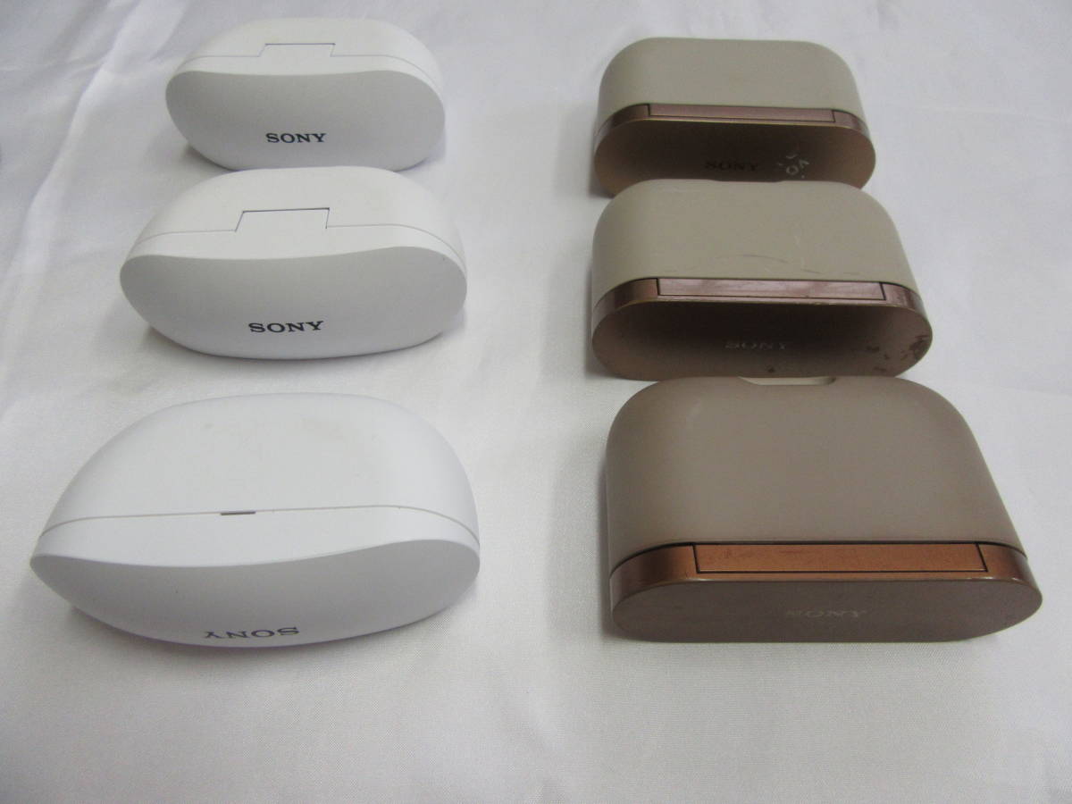 【まとめ売り　ジャンク品】SONYワイヤレスイヤホン　計12点＋充電ケース1点 ジャンク品 SONY(ソニー) 充電器 15点＆イヤホン 片耳 12点 中古品 東