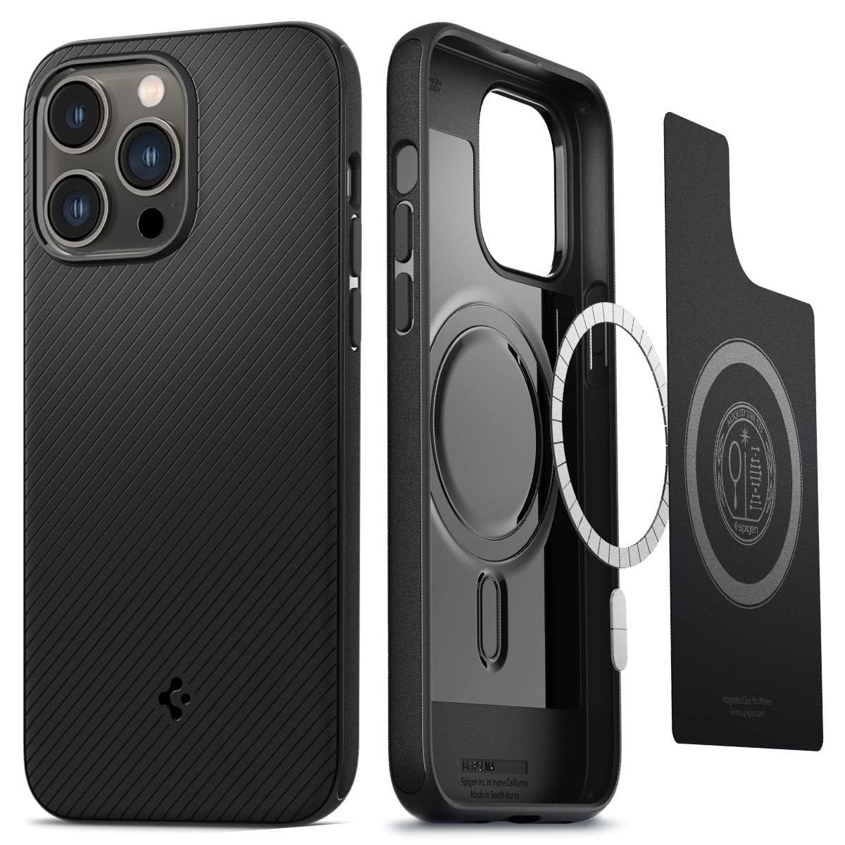【新作登場，2026】 iPhone14ProMax スマホケース MagSafe対応 ワイヤレス充電対応 Spigen ACS04844 マットブラック(シリコンケース)｜売買されたオークション情報、yahooの商品情報をアーカイブ公開 - オークファン シリコンケース