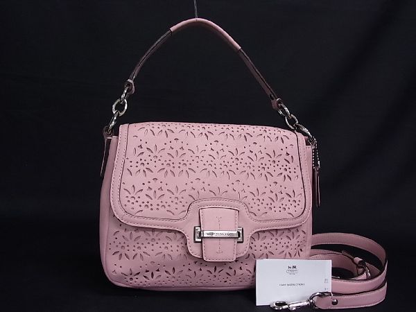 1円 □美品□ COACH コーチ F27390 テイラーアイレット レザー 2WAY 