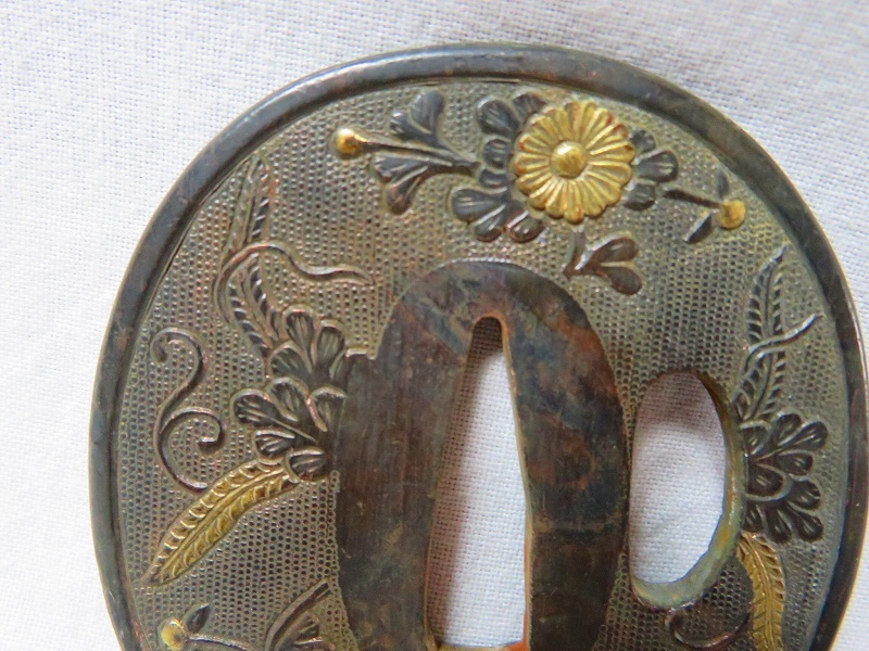 旧日本軍 AKa6839 軍刀鍔切羽セット 旧日本軍？軍刀？古い柄 刀 - 大