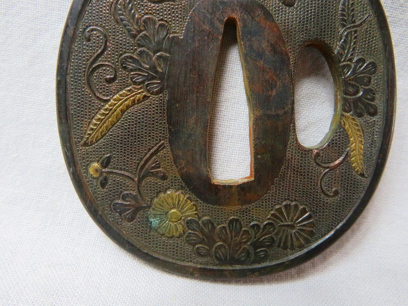 旧日本軍 AKa6839 軍刀鍔切羽セット 旧日本軍？軍刀？古い柄 刀 - 大