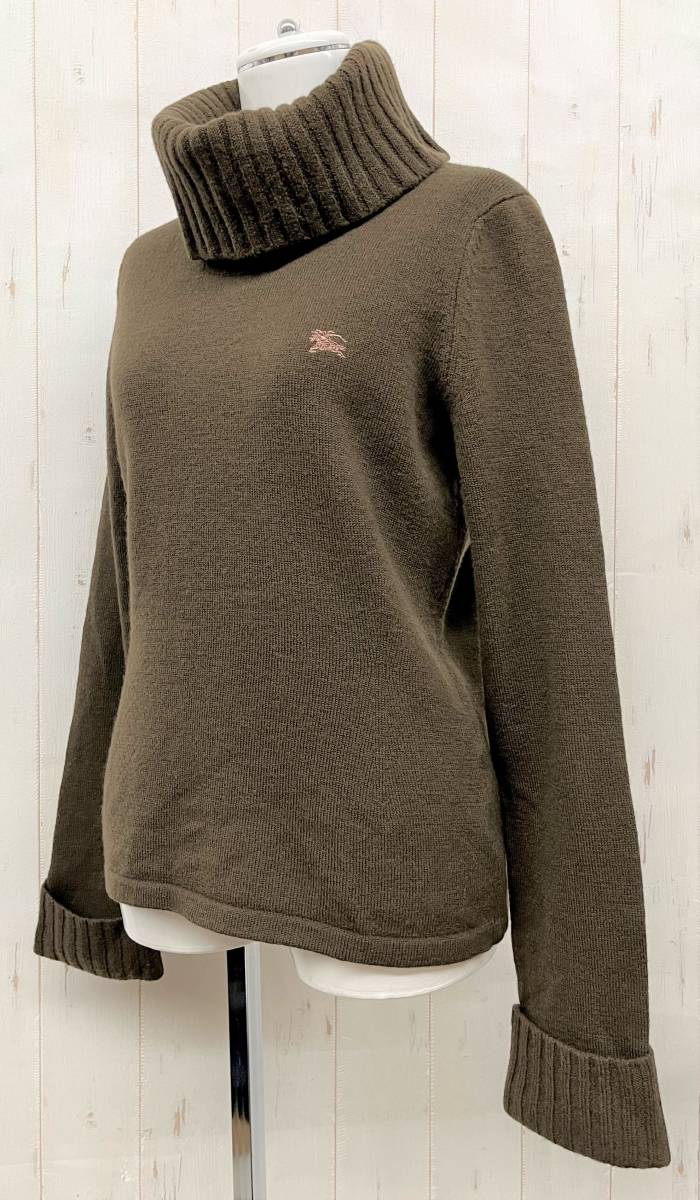 BURBERRY BLUE LABEL バーバリー ＊タートルネック ウール ニット