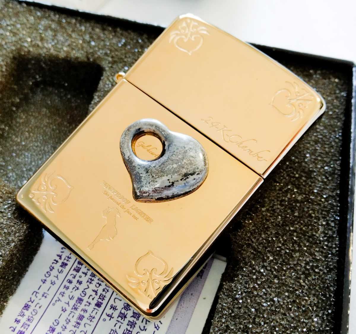 ウィンディ ZIPPO 24金メッキ SOLID BRASS 立体デザイン 未使用品 2003  