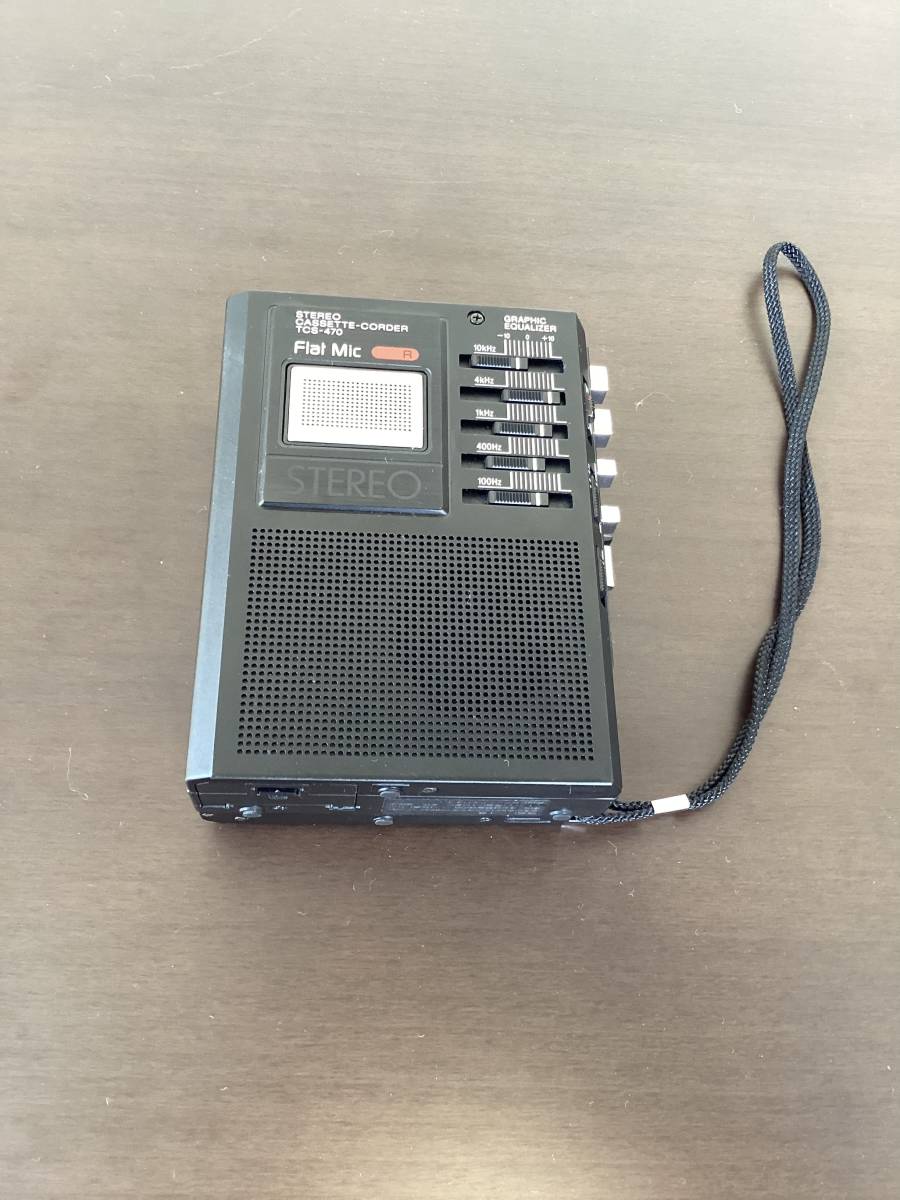 SONY ソニー カセットレコーダー TCS-470 ジャンク 黒 レトロ TCS-470