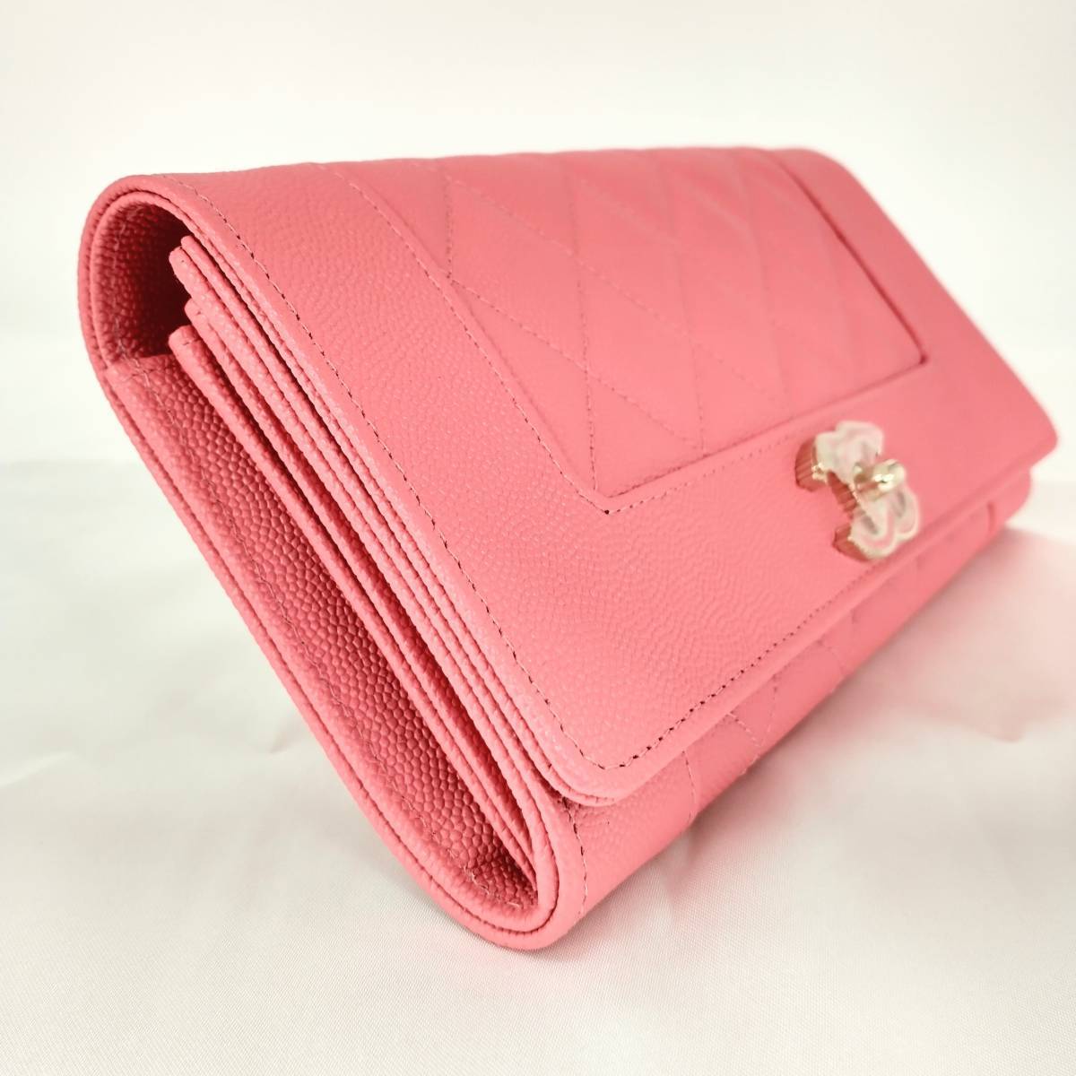 CHANEL シャネル マドモアゼル キャビアスキン ココ 28027621 長財布 