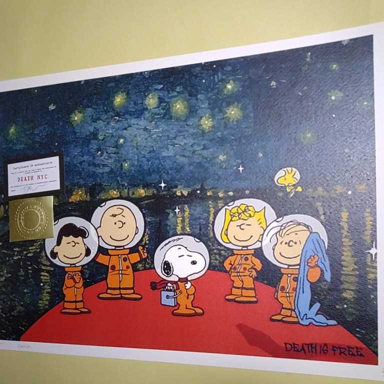 DEATH NYC 世界限定100枚 アートポスター スヌーピー SNOOPY PEANUTS