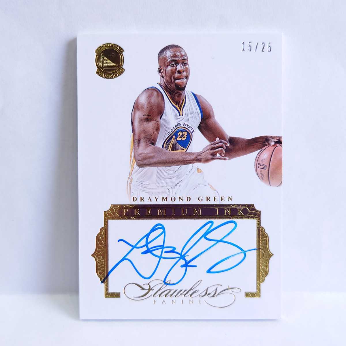 Panini 2015-16 FLAWLESS Draymond Green PREMIUM INK 15/25 直書き 