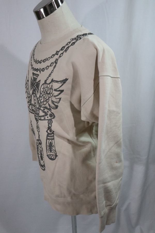 Vivienne Westwood ネックレスプリントスウェット ベージュ ファッション 
