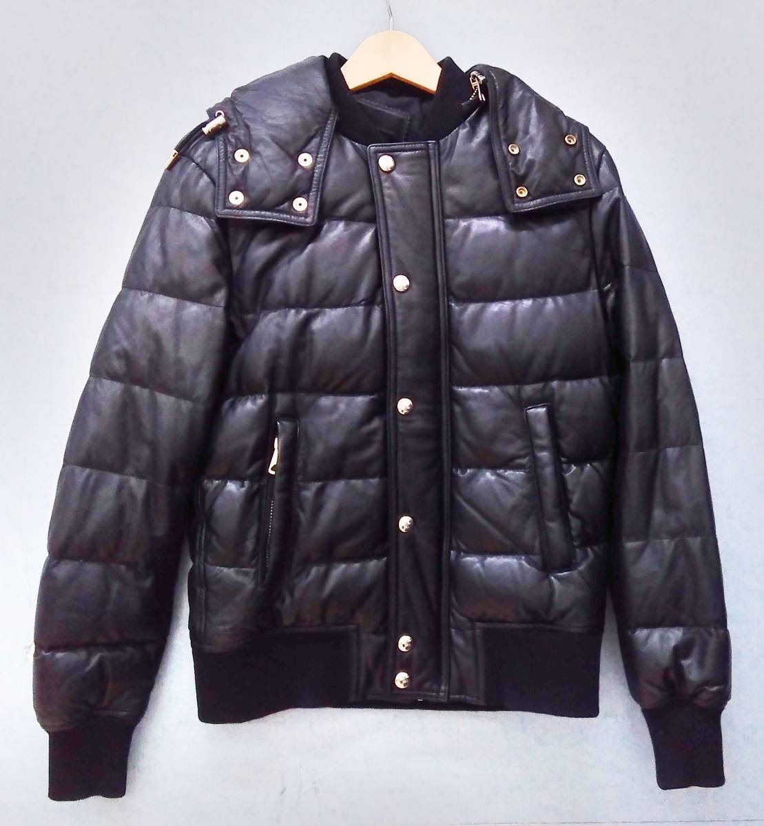 低価，安い DIESEL BLACK GOLD ディーゼル ブラック ゴールド メンズ レザー ジャケット シープレザー ダウンジャケット ブラック サイズ48 羊革(Mサイズ)｜売買されたオークション情報、yahooの商品情報をア Mサイズ