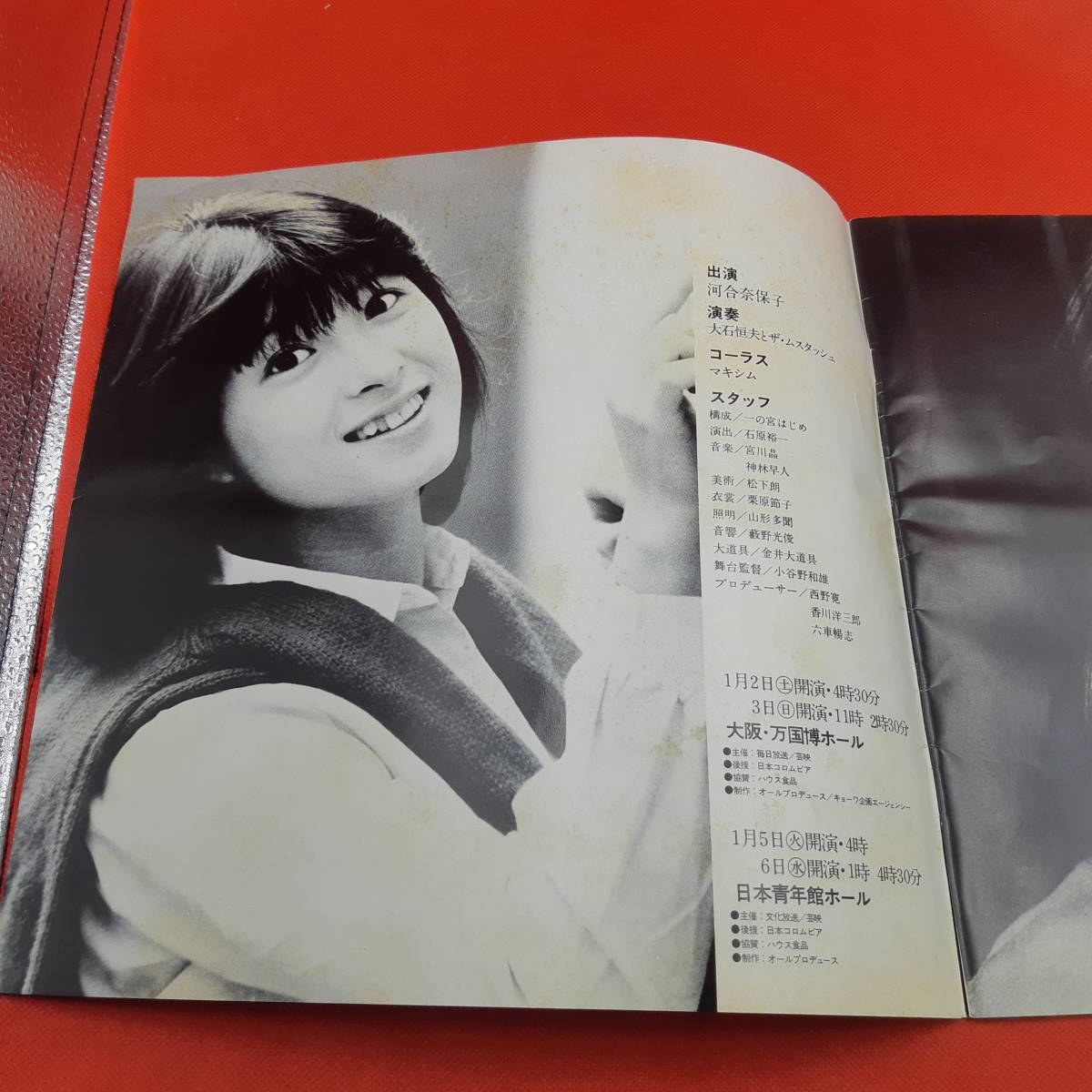 河合奈保子 カナリー・コンサート パンフレット A1536-1 買取実績河合