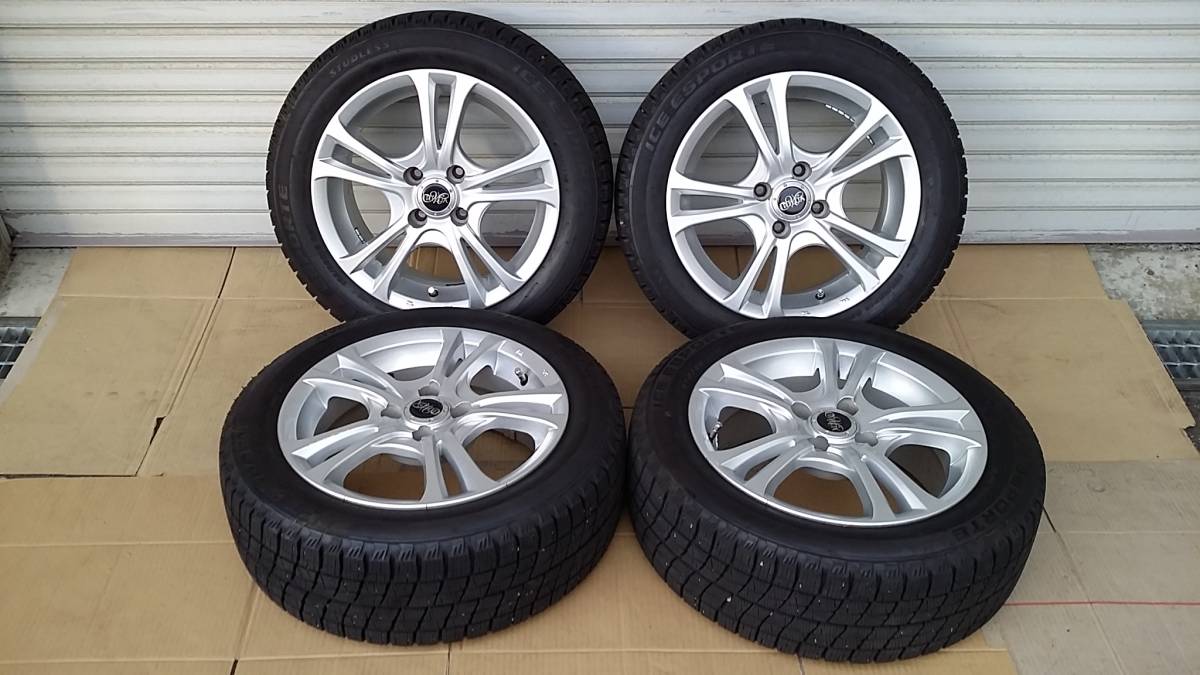 正規品，新作 MILUA 15&times;6.5JJ +45 100-4H バリ山 日本製 ICE ESPORTE 185/55R15 4本 ヴィッツ パッソ bB フィット シビック スイフト キューブ等(スタッドレスタイヤ)｜売買されたオークション情報、yahooの商品情報を 4穴