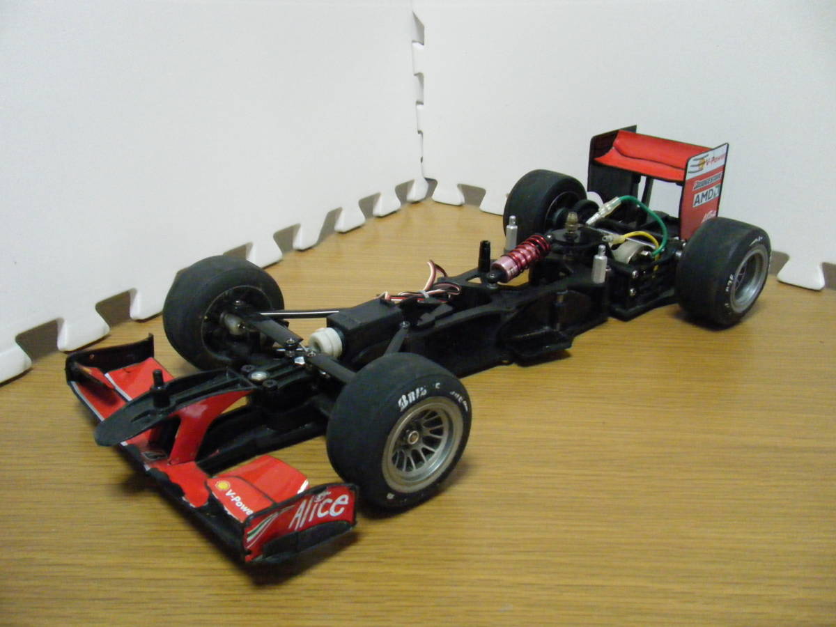 ♪タミヤ F104シャーシ ボディ無し サーボ付！ - Yahoo!オークション