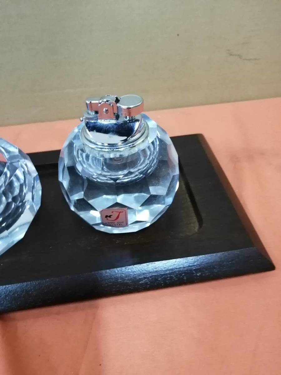 未使用】大阪引取歓迎 カメイガラス 応接室灰皿セット CL7-70 ガス