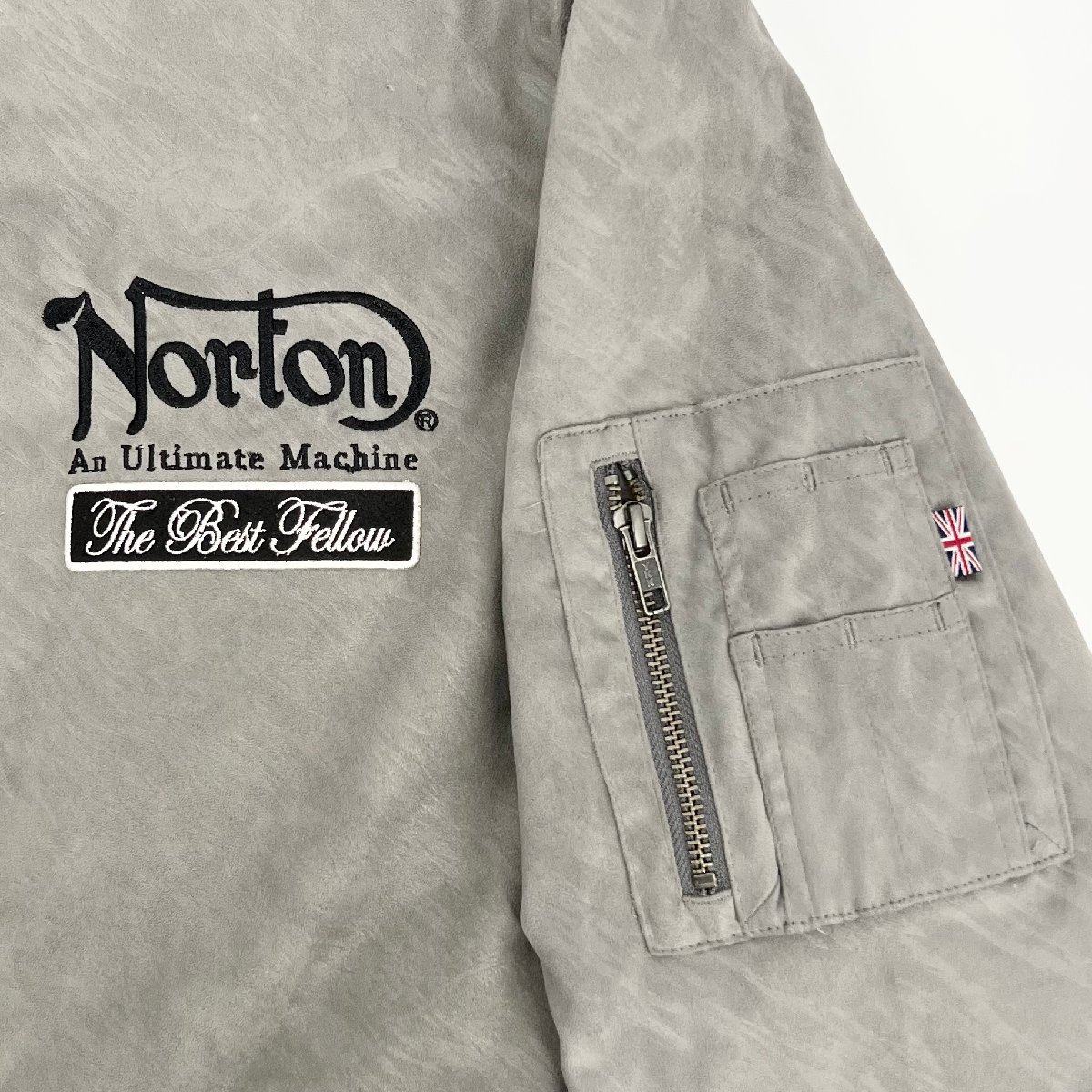 Norton ノートン エンボス カモフラ柄 総柄 ストレッチ フェイク 