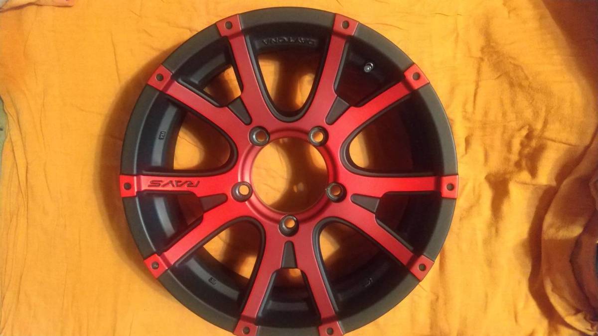ジムニー ホイール レイズ デイトナ ATX-J マットブラック レッド 1655 