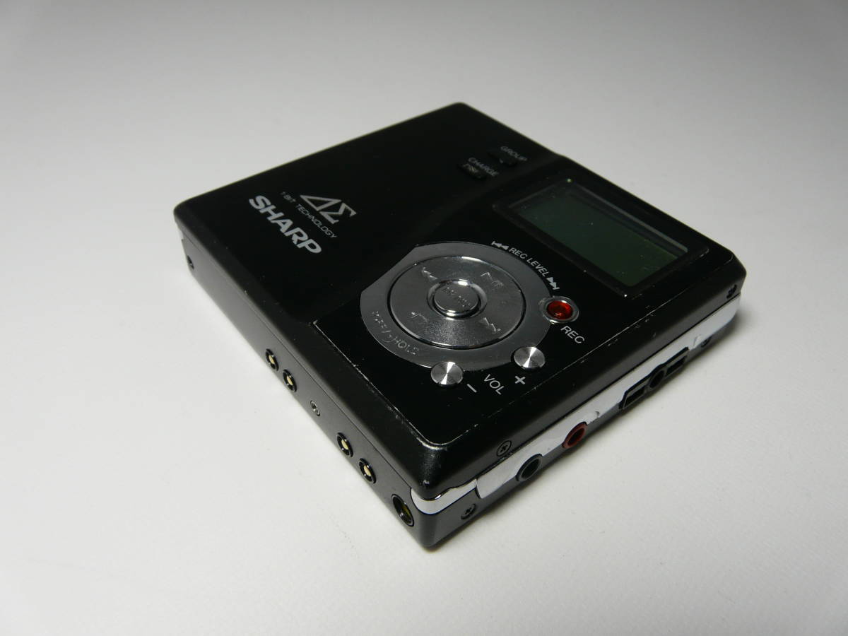 SHARP シャープ 録音再生 1bit MDLP MD-DR77B 動作品 SHARP Auvi MDLP