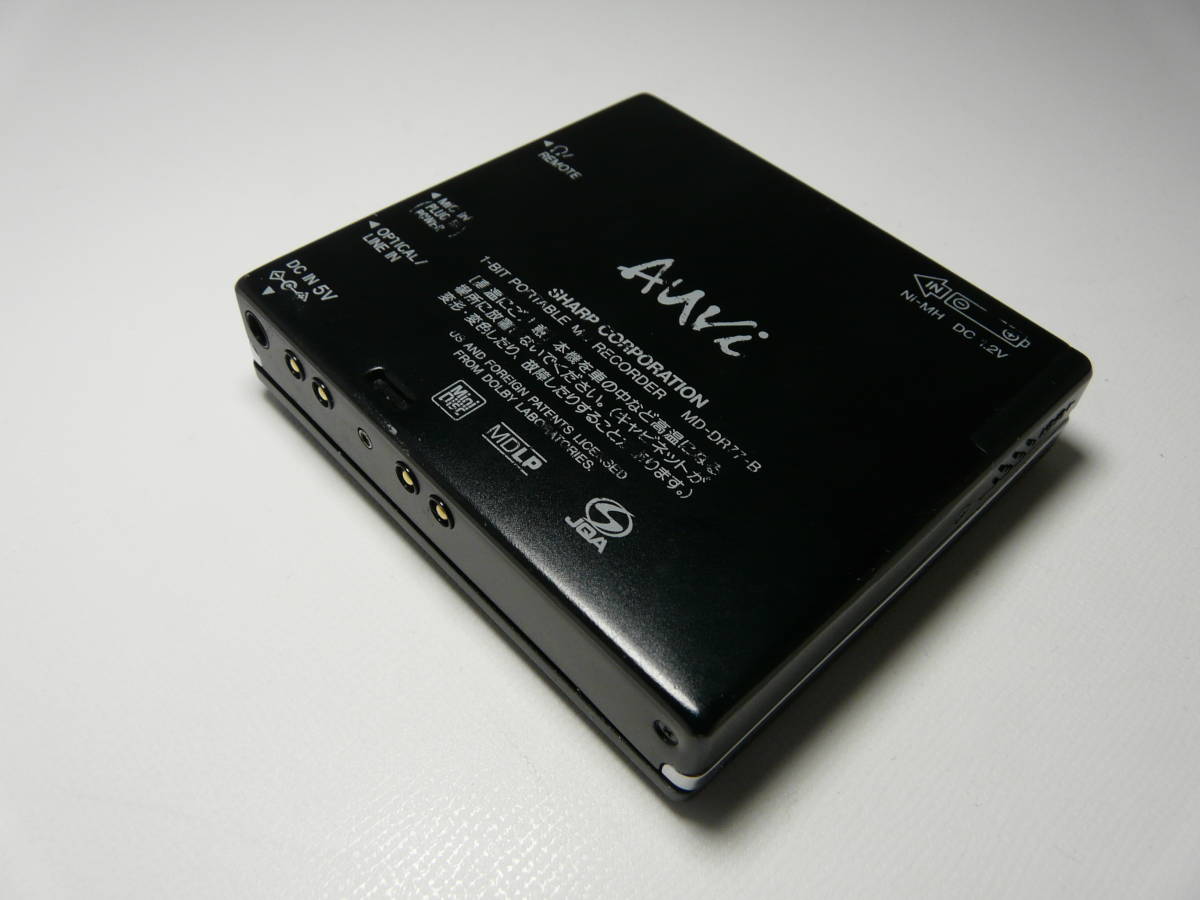 SHARP シャープ 録音再生 1bit MDLP MD-DR77B 動作品 SHARP Auvi MDLP