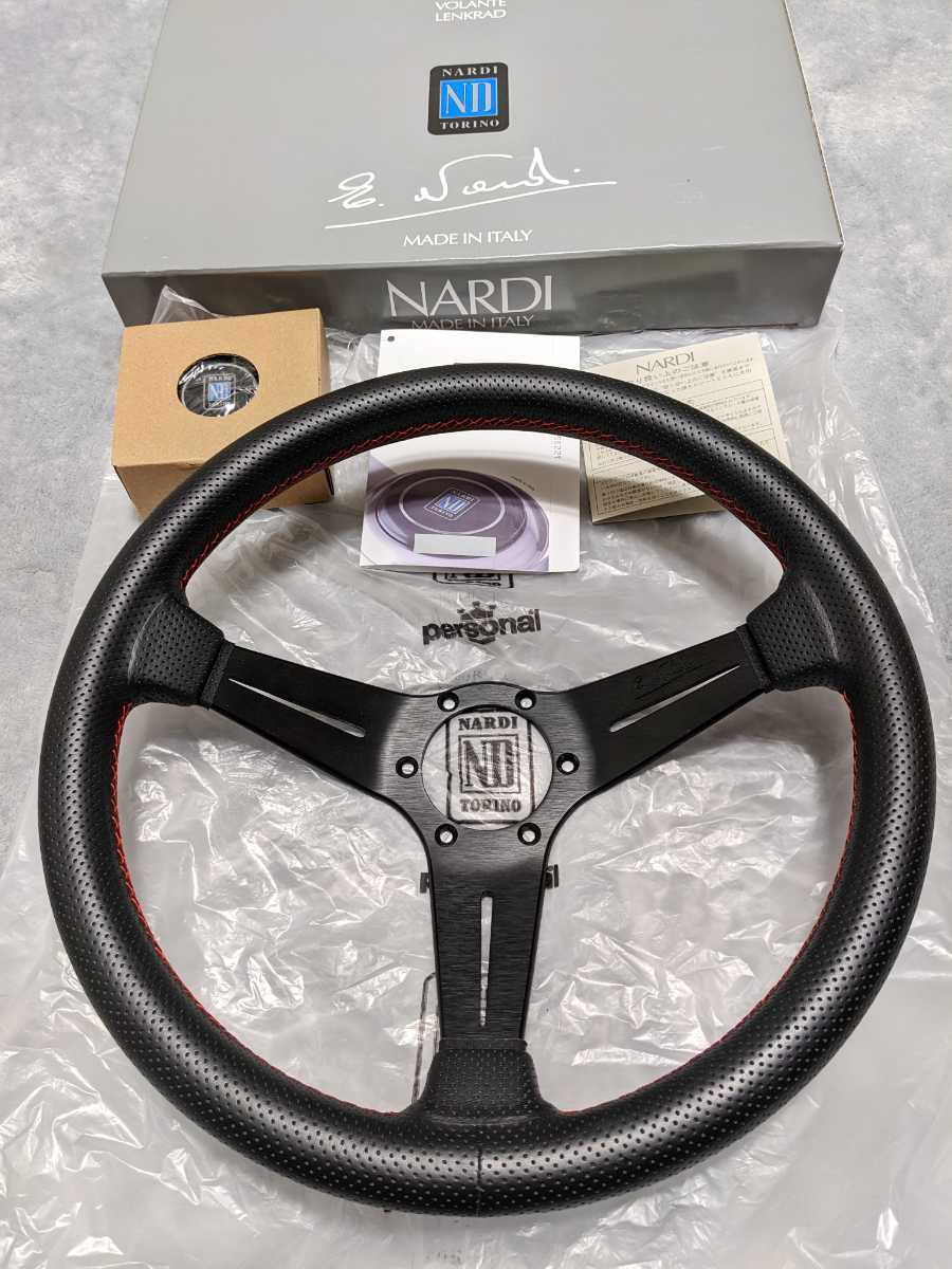 新品】ナルディ NARDI ディープコーン N755 パンチングレザー レッド