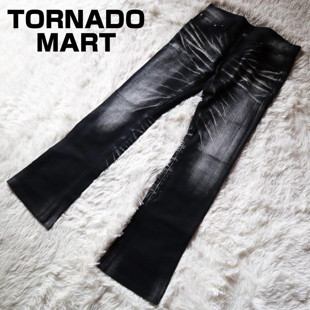 TORNADO MART ブーツカット フレアデニム　ダメージ加工鬼ヒゲハチノス トルネードマート TORNADO MART フレアデニムパンツ ブーツカット