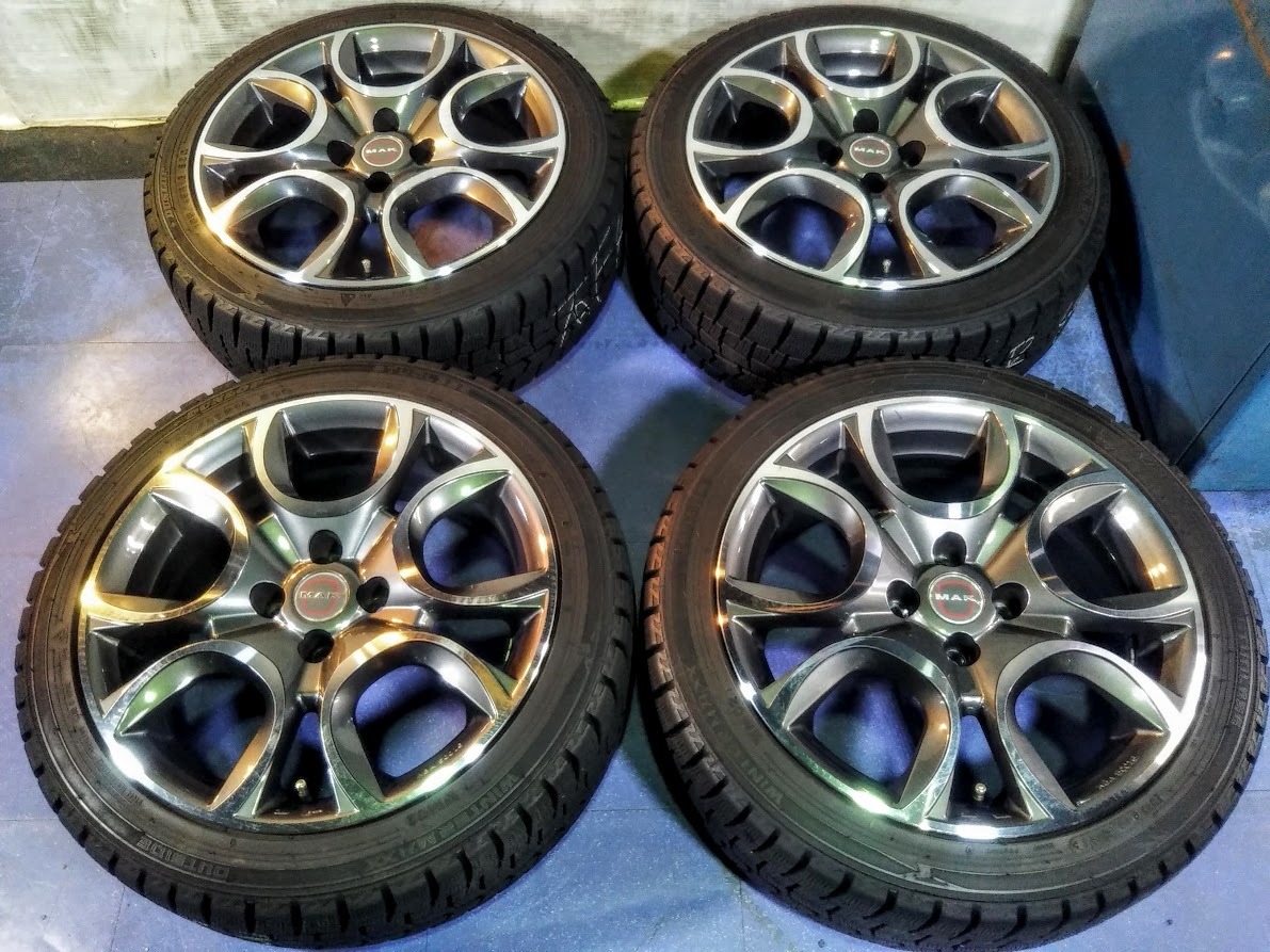 冬 FIAT フィット 500 アバルト 595☆美品☆FIAT チンク パンダ 16インチ【富山】PCD98 ダンロップ 日本製 195/45R16 中古 4本 冬 スタッドレス 冬 FIAT フィット 500 アバルト 595☆美品☆FIAT チンク パンダ 16