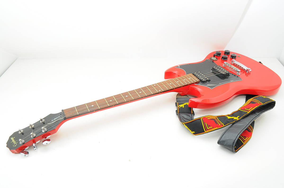 デキ15]Epiphone by Gibson SGモデル エレキギター Red 赤 エピフォン