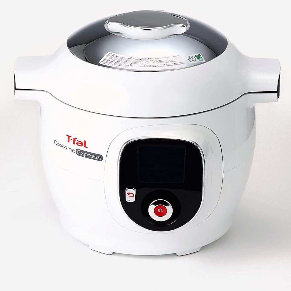 ティファール 電気圧力鍋 6L 2~6人用 レシピ内蔵タイプ 150種類 1台4役 Cook4meエクスプレス 時短 便利 ホワイト CY8511JP 便利なアプリ