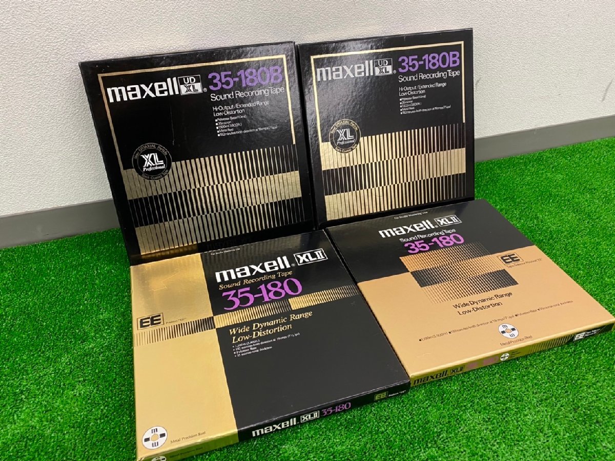 □t113　現状品★maxell　マクセル　35-180/35-180B　オープンリールテープ使用済み　各二本まとめ売り