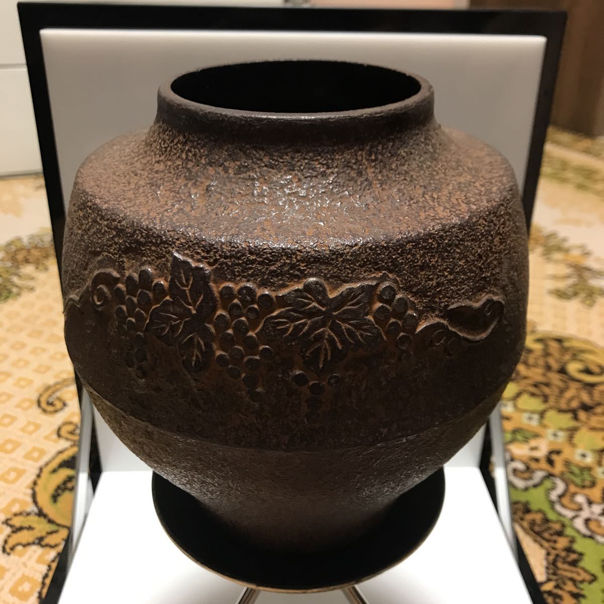 備前堂】茶道具 中国古玩 唐物 超暉造 古錫茶托5客 ：朱泥小壺 鉄砲口