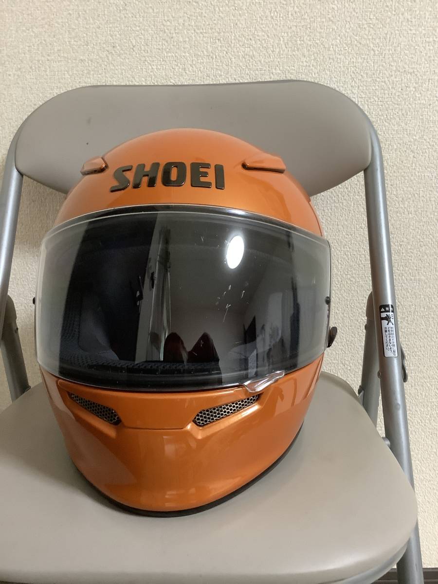 SHOEI Z-6 オレンジ 橙色 フルフェイスヘルメット 59-60cm Lサイズ 
