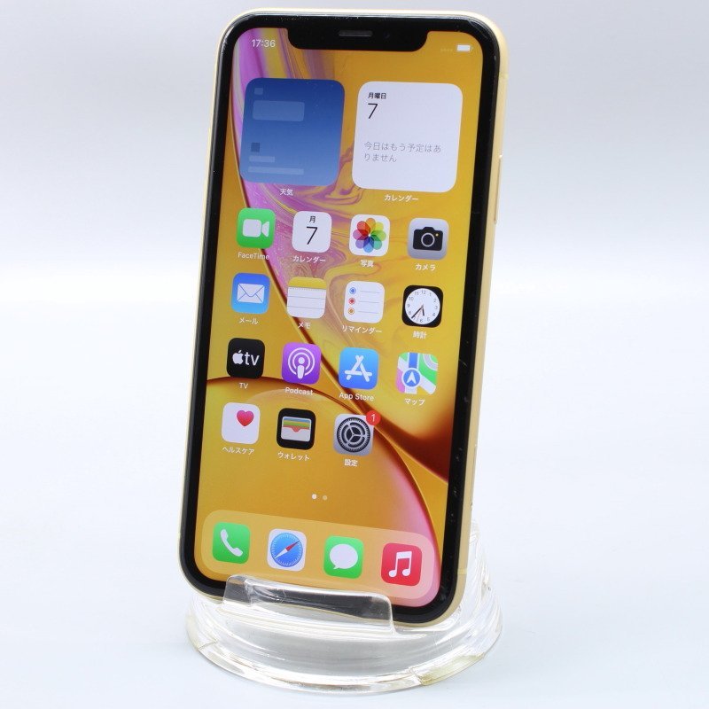 Apple iPhoneXR 64GB Yellow A2106 MT082J/A バッテリ83%□ドコモ
