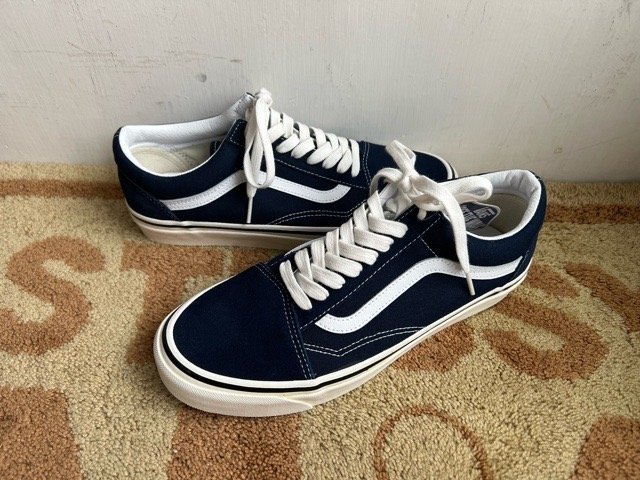 海外企画 バンズ オールドスクール 36 DX us11 アナハイム ファクトリー コレクション og ネイビー ドレス ブルー