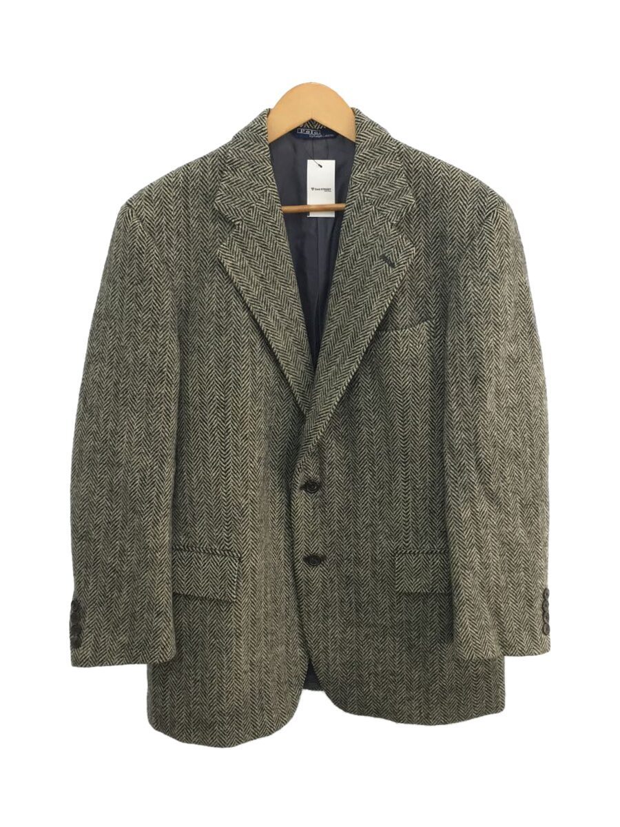 激安大特価，最新作 POLO RALPH LAUREN テーラードジャケット/AB6/ウール/GRY/ヘリンボーン(ジャケット、上着)｜売買されたオークション情報、yahooの商品情報をアーカイブ公開 - オークファン その他