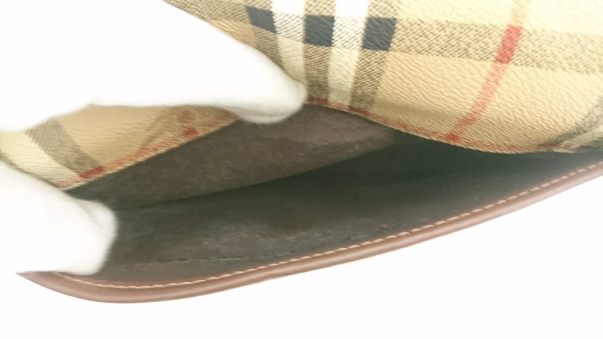 未使用品】Burberrys バーバリー ノバチェック クラッチバッグ/約15
