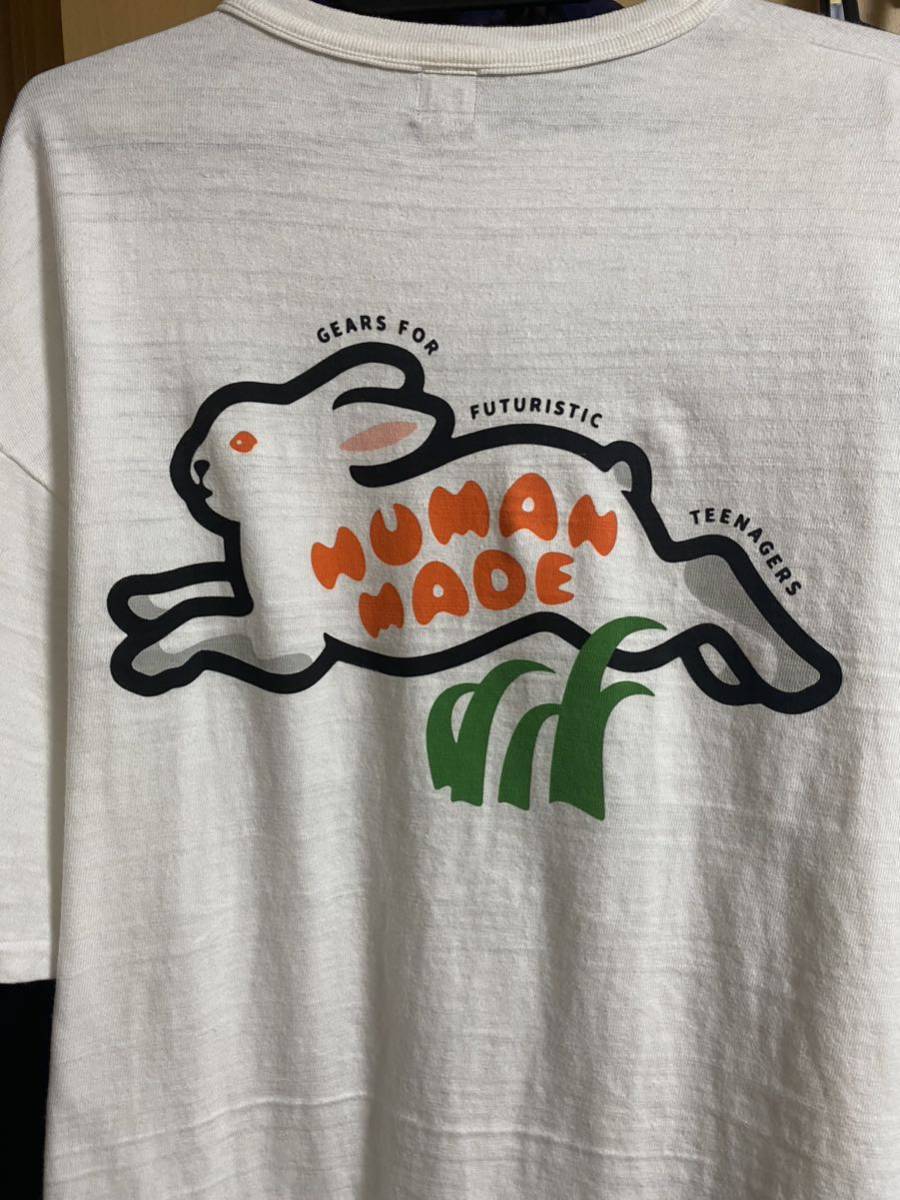 HUMAN MADE ラビット Tシャツ 人気モデル 美品 ホワイト XL HUMAN MADE RABIT GRAPHIC T-SHIRT #02 WHITE 2XLサイズ ヒューマン