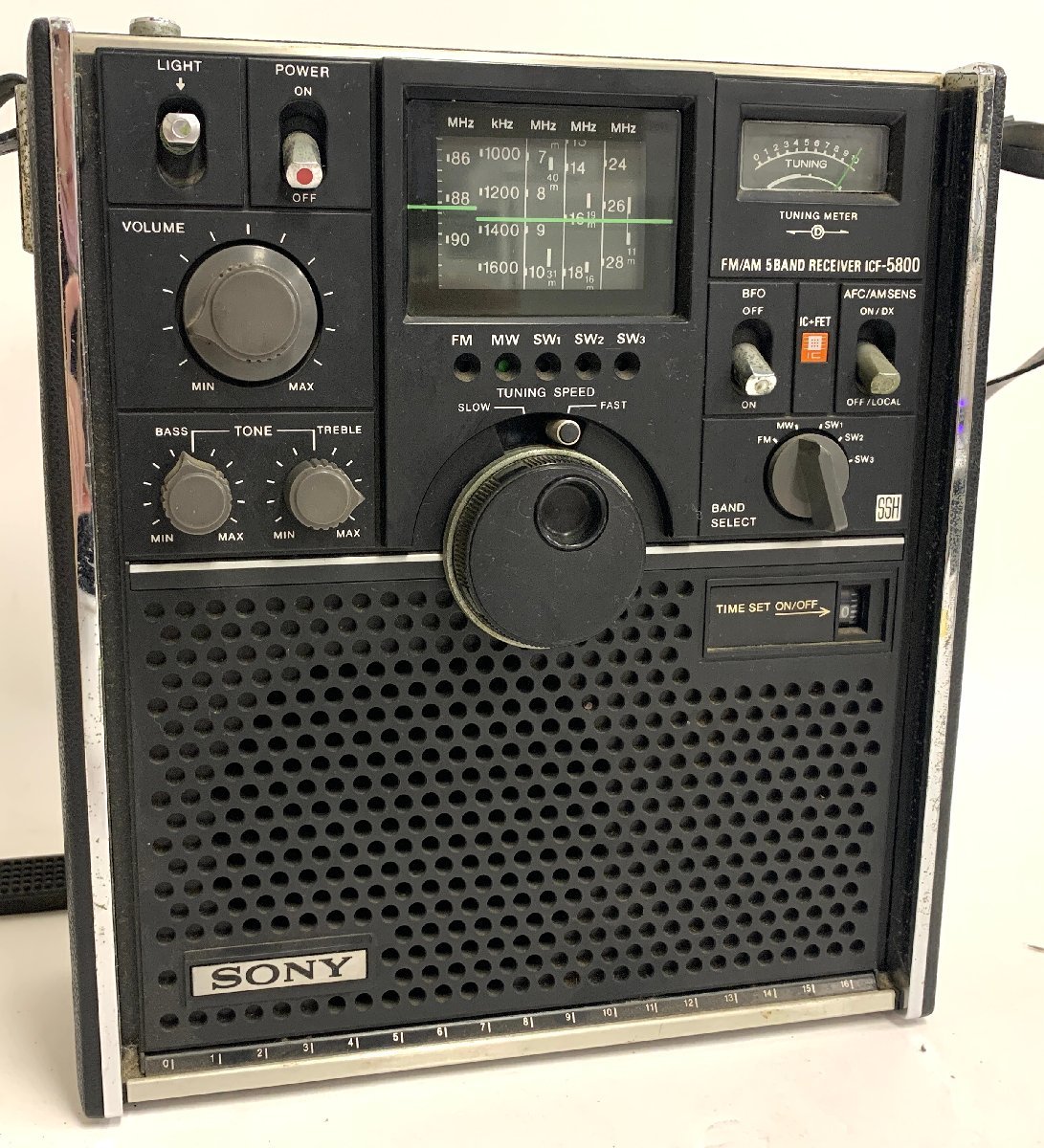 ①☆S:SONY ソニー スカイセンサー ICF-5800 BCLラジオ ジャンク品 ICF