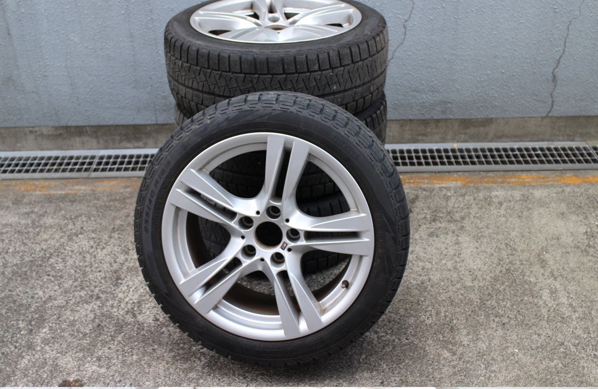 BMW X1 Mスポーツ 純正ホイール 18インチ Pirelli Ice Asimmetrico スタットレスタイヤ 255/40R18 4本セット