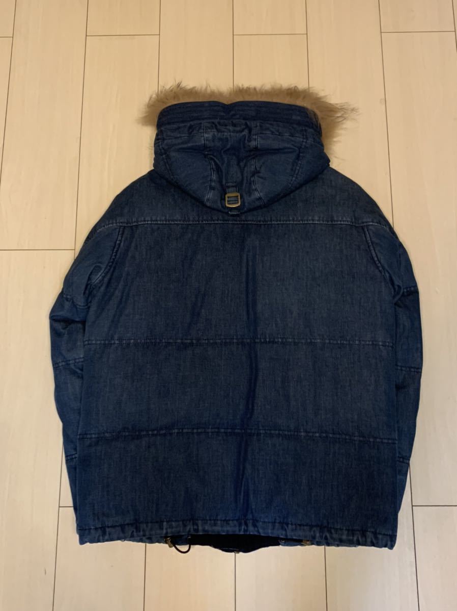 STUSSY×goreーdry loft ファーフード付きデニムダウンジャケット STUSSY×GORE-DRY LOFT ファーフード付きデニムダウンジャケット STUSSY