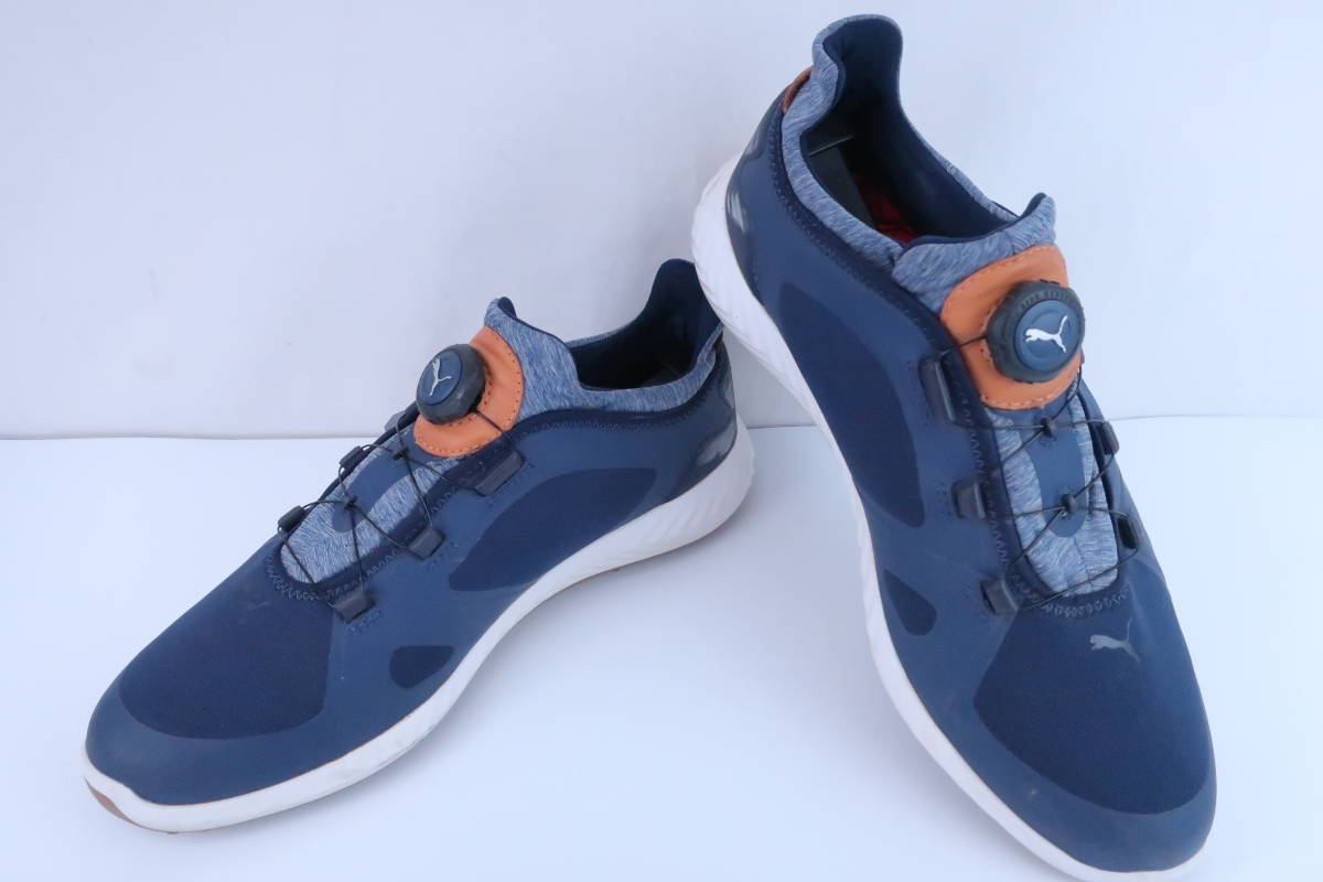 PUMA GOLF(プーマゴルフ) イグナイトパワーアダプトディスク ダイヤル式ゴルフシューズ 紺 メンズ 26.0cm 1905