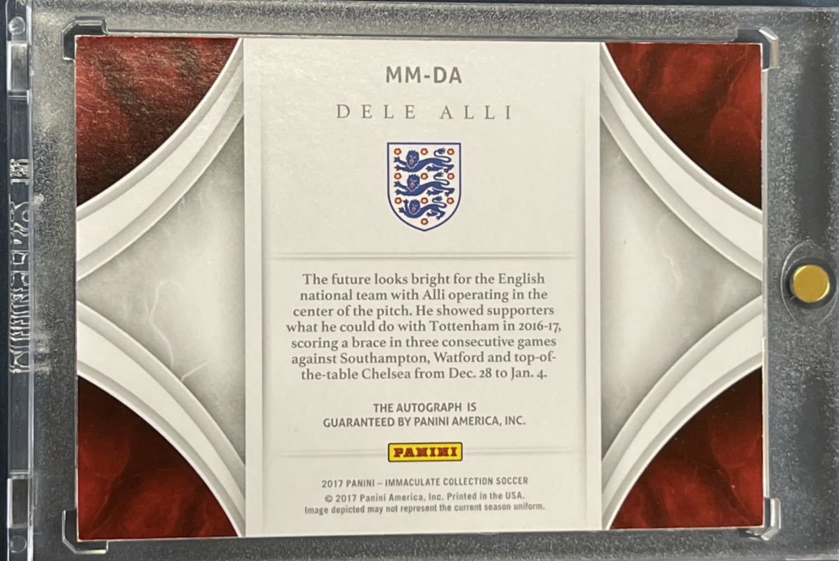 ☆デレアリ DELE ALLI on card auto 2017 PANINI immaculate modern 