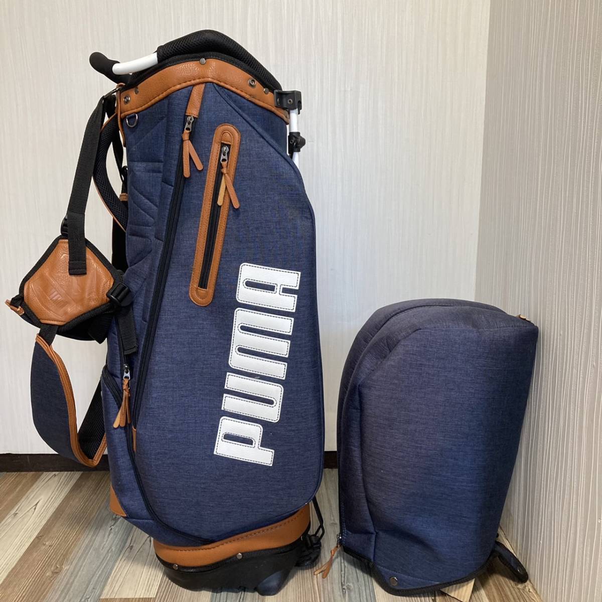 新作入荷，最新作 PUMA プーマ スタンド式 キャディバッグ ジャージ素材 管理番号O-438(プーマ)｜売買されたオークション情報、yahooの商品情報をアーカイブ公開 - オークファン キャディバッグ