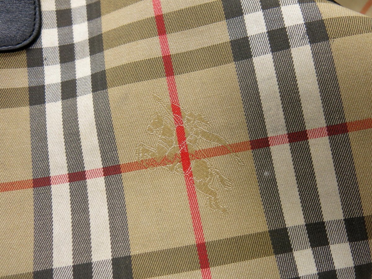 ○BURBERRY バーバリー○ノバチェック○キャンバス カーフ レザー 本革