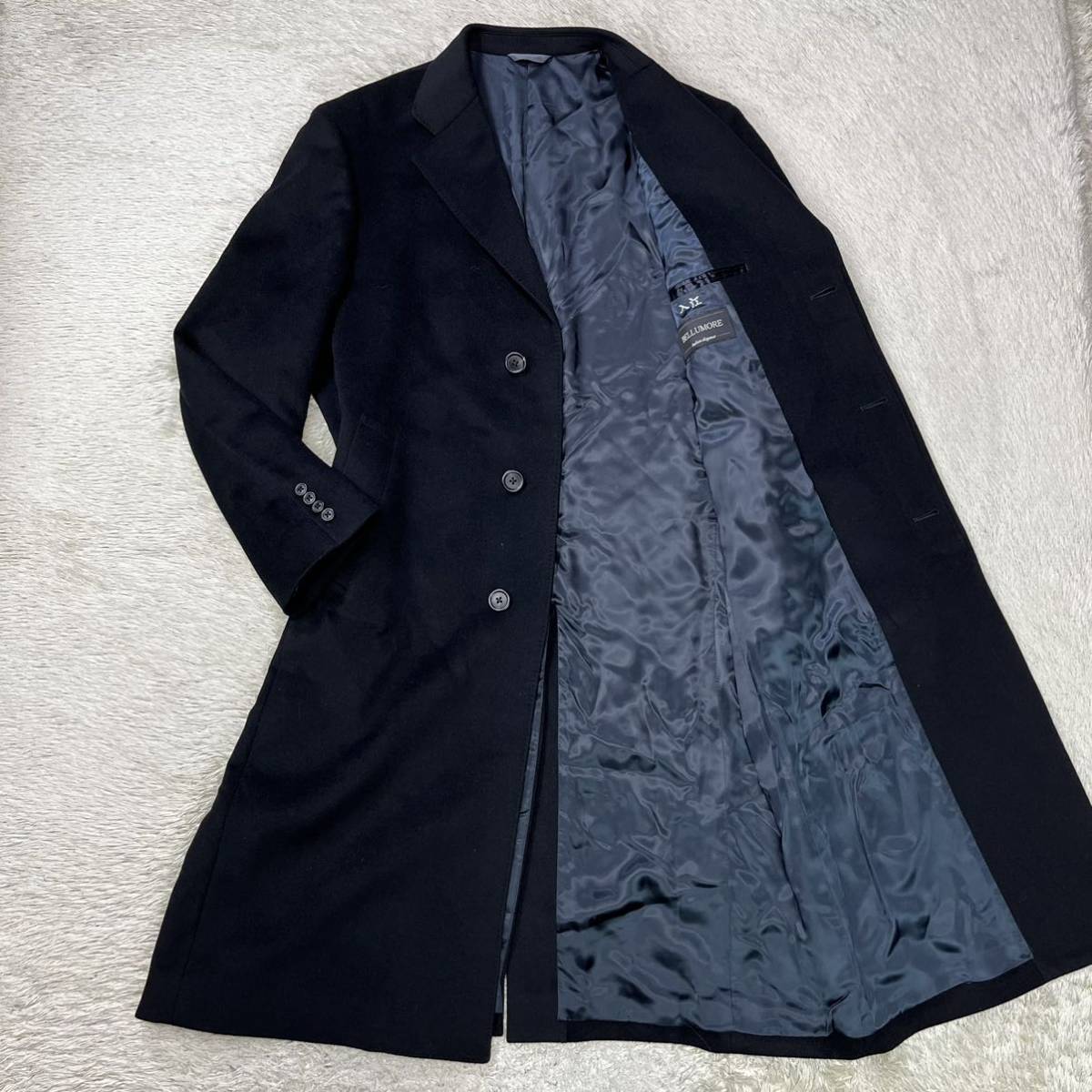 ベルモーレ【驚異のカシミヤ100】BELLUMORE チェスターコート ロング 