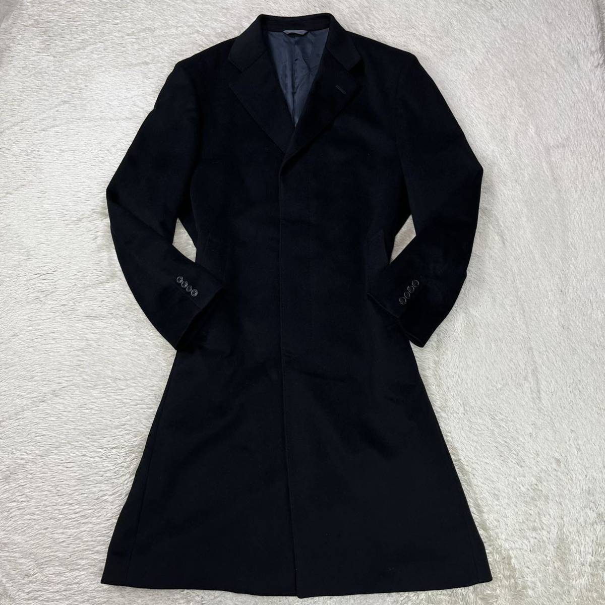ベルモーレ【驚異のカシミヤ100】BELLUMORE チェスターコート ロング 