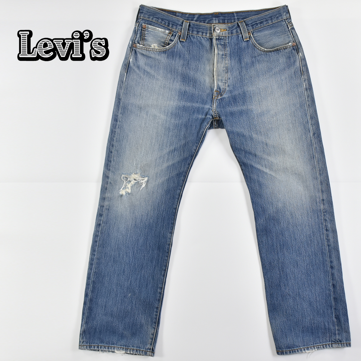 Levis リーバイス ☆ 501XX ハイチ製 ダメージ ボタンフライ デニム 