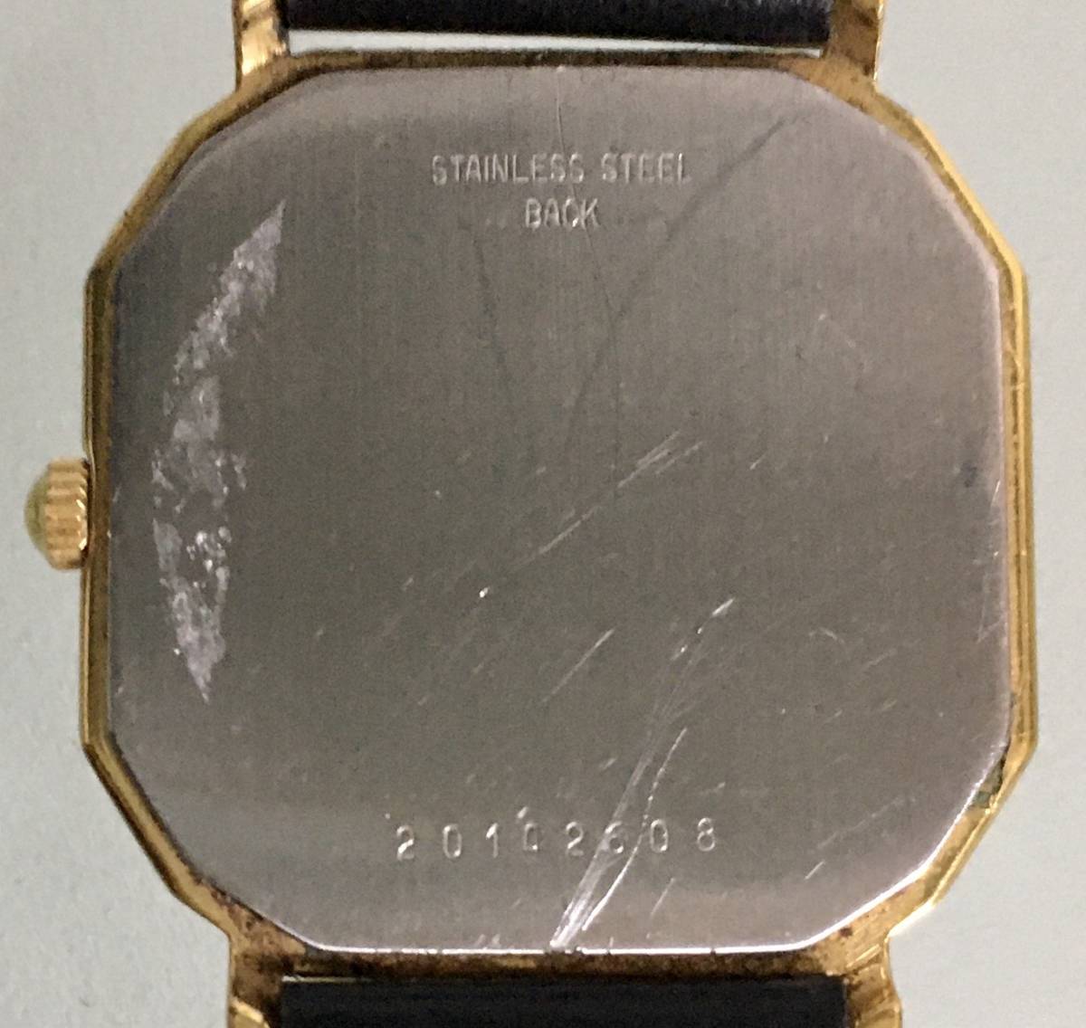 ロンジン スクエア ゴールド文字盤 LONGINES クォーツ 腕時計 QZ 稼動