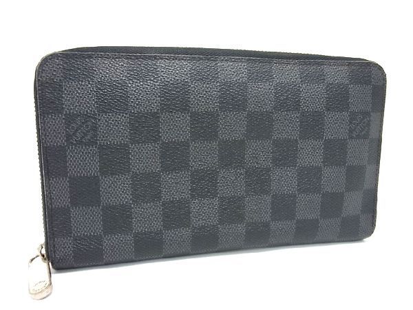  1円 LOUIS VUITTON ルイヴィトン N63077 ダミエグラフィット ジッピーオーガナイザー ラウンドファスナー 長財布 ブラック系 AD6164ケM(ダミエライン)｜売買されたオークション情報、yahooの商品情報 服飾小物