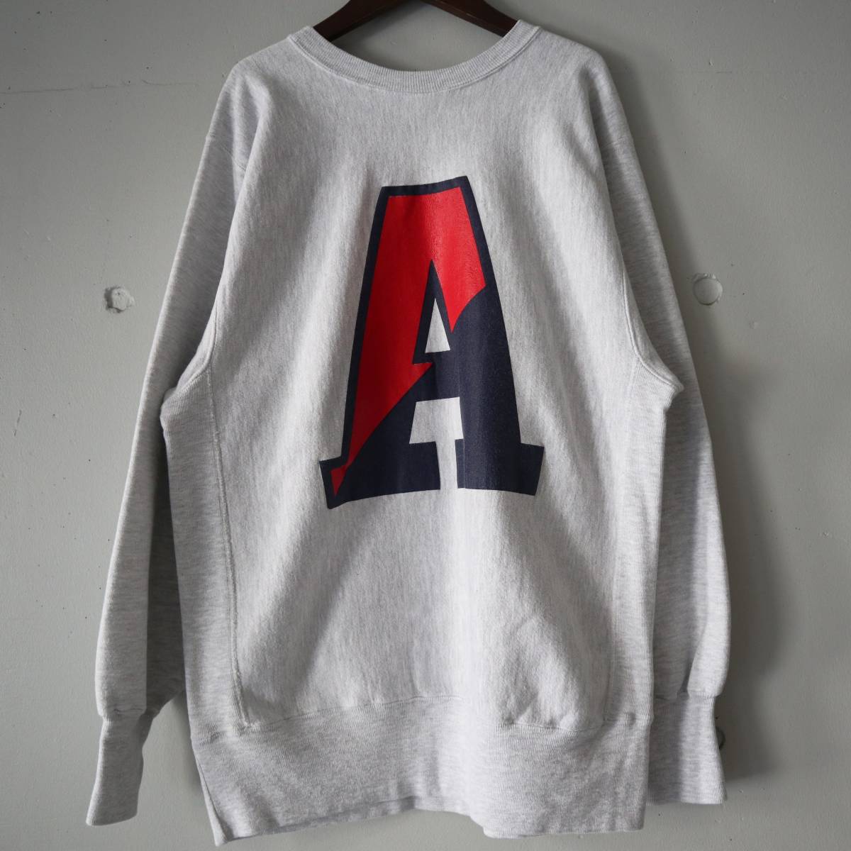 爆買い，大得価 90s Champion Reverse Weave XL 両面プリント チャンピオン リバースウィーブ スウェット ヴィンテージ 80s カレッジ USA製 グレー(スウェットシャツ)｜売買されたオークション情報、yahooの商品情報を 男性用